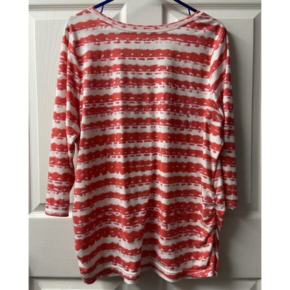 Lane Bryant Top Womens Plus 18/20 Knit V Neck 3/4 Sleeve Casual Pullover Blouse - Picture 3 of 6